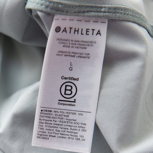 Athleta Urbanite Shirt Button Up Long Sleeve Top Denali Green Grey Size Large - Picture 5 of 7